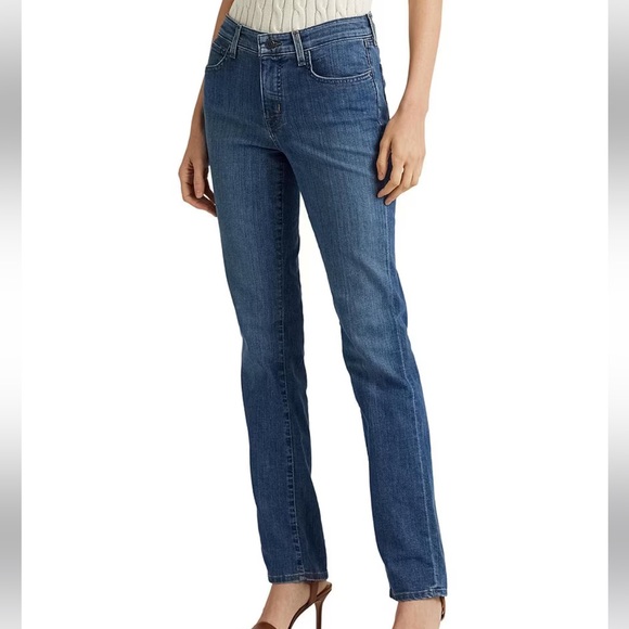 LAUREN RALPH LAUREN Super Stretch Premier Straight Jeans size 4×30 - Picture 1 of 8